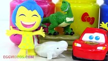 3 Hello Kitty Cup Clay Slime Suprise Toys SpongeBob Disney Cars Inside Out Dinosaur Finding Dory