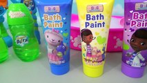 BUBBLE BATH PAINT FUN! Doc McStuffins Soap and Frozen Squirters