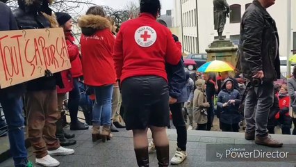 Manifestation de la Croix-Rouge contre la fermeture du centre d’accueil de Stockem