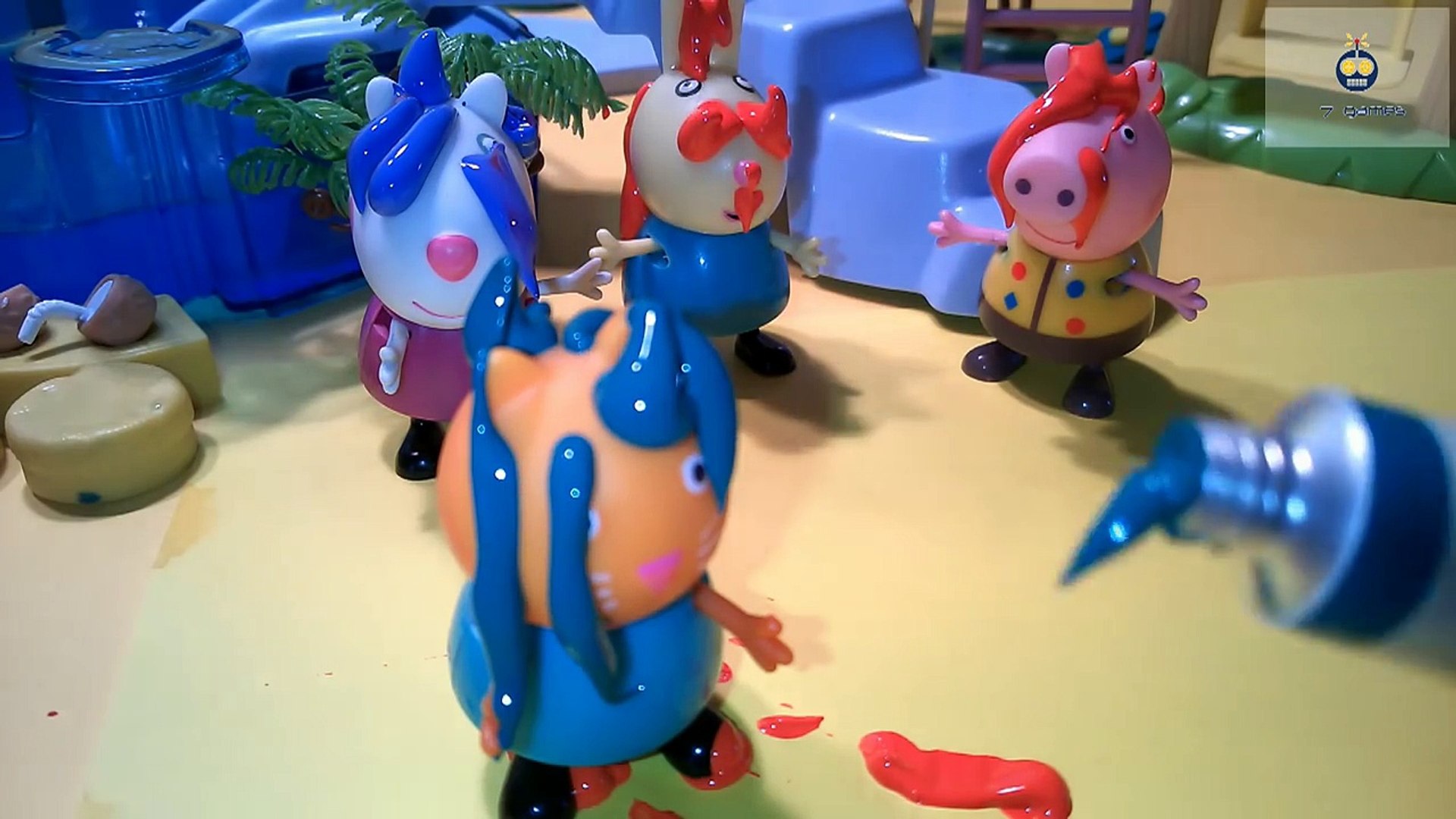 ⁣Свинка Пеппа и краски в бассейне Peppa Pig свинка Пеппа Мультфильм для детей