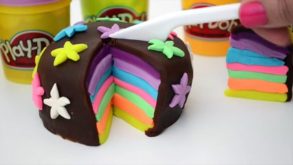 My Baby Alive Doll Making a Rainbow Cake with Play-doh!!! BananaKids