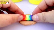 Como hacer un sandwich helado arcoiris de galleta con plastilina de playdoh en español