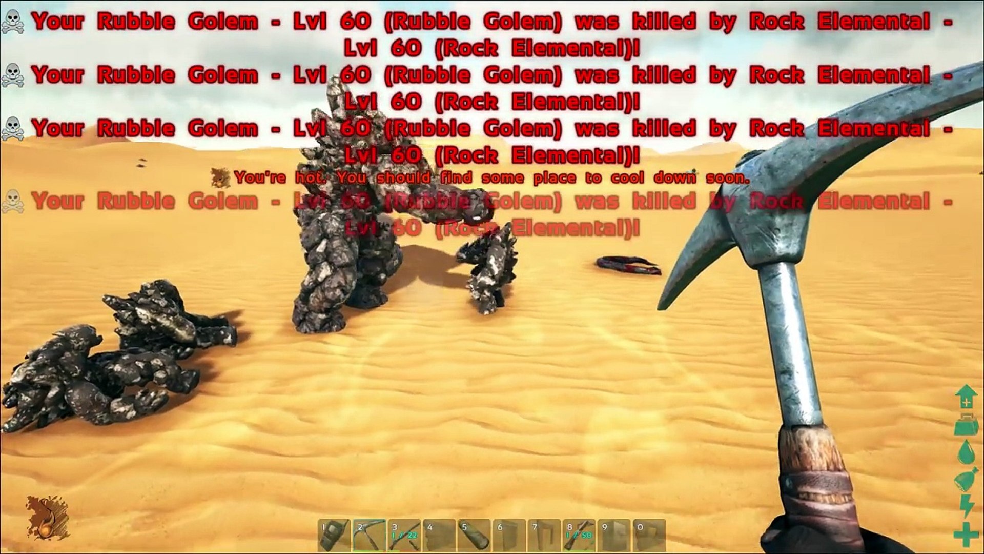 Ark Rock Elementals Vs Rubble Golems Video Dailymotion