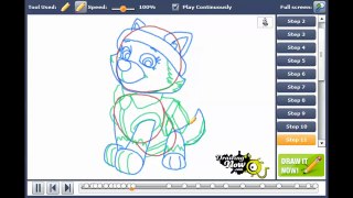How to draw Everest from PAW Patrol