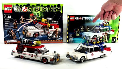 LEGO Ecto-1 Comparison Toy Review | Ghostbusters 2016 1984 new Minifigures and Vehicles #ToyReplay