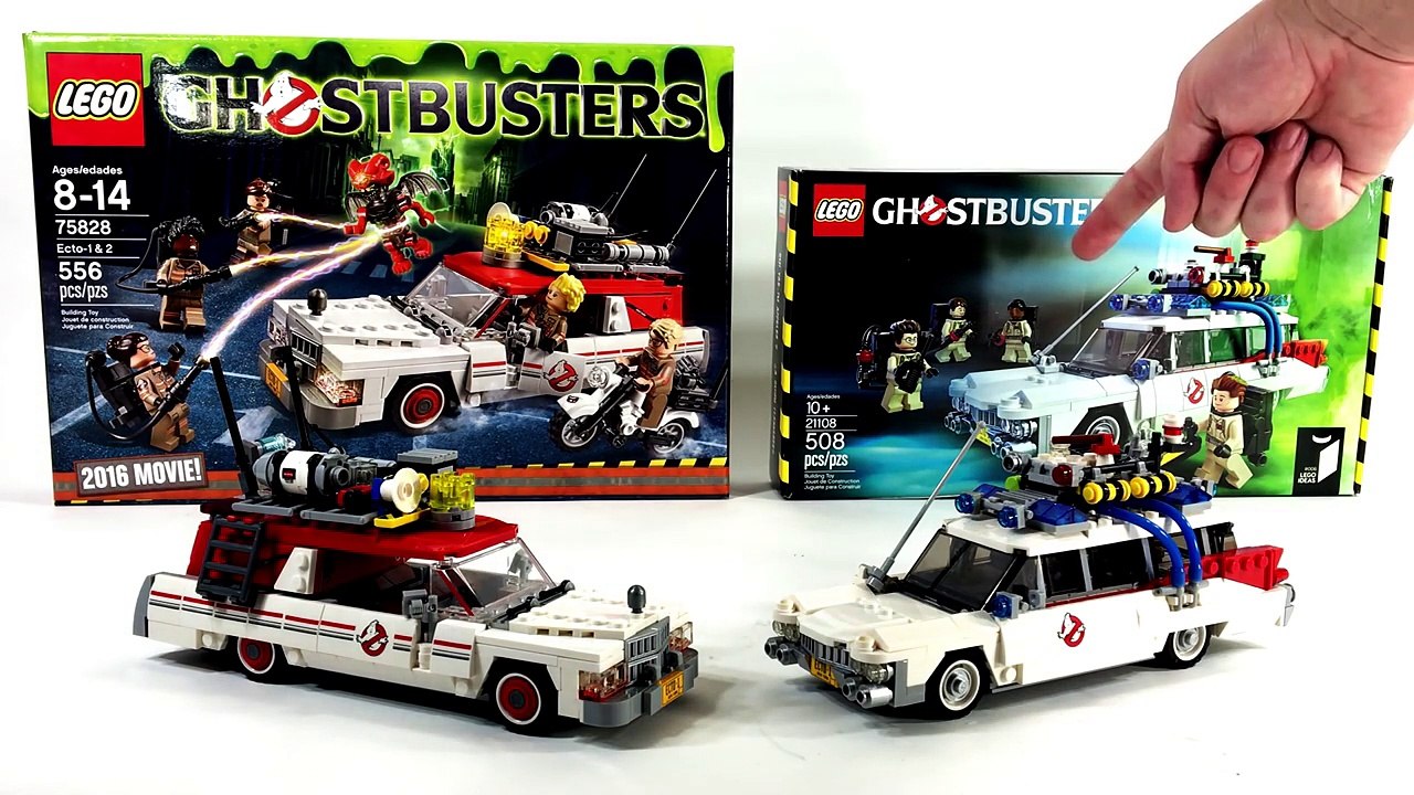 LEGO Ecto-1 Comparison Toy Review | Ghostbusters 2016 1984 new Minifigures and Vehicles #ToyReplay