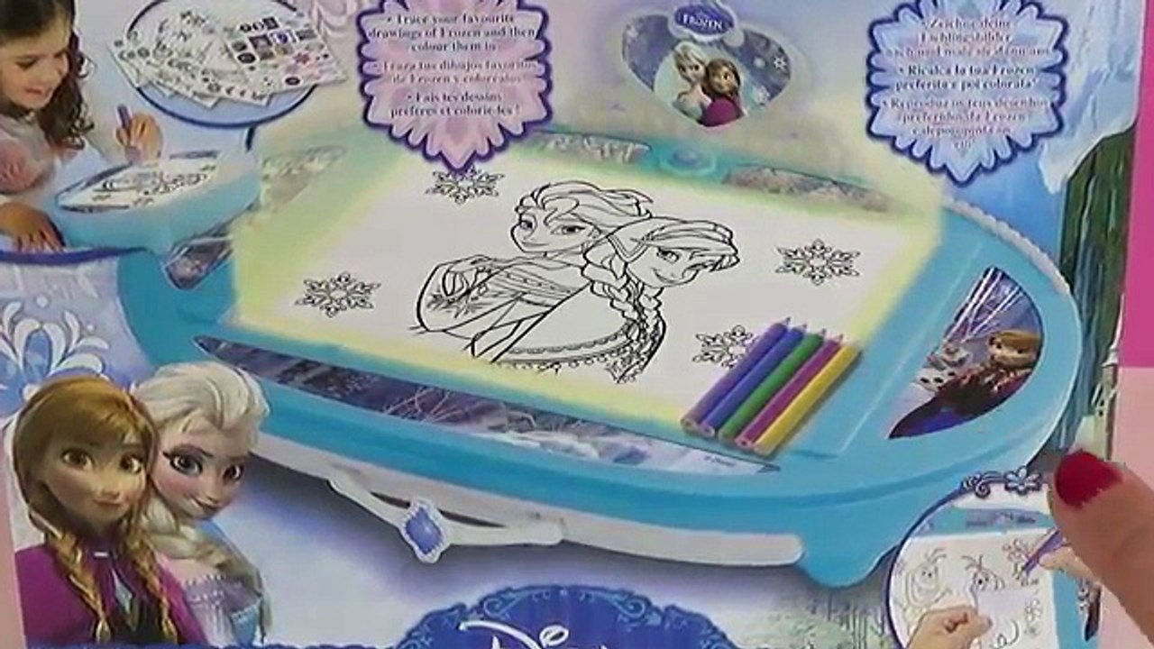 Proyector Frozen Ilumina y Dibuja - Frozen juguetes en español toys - Elsa y Anna proyector de luz