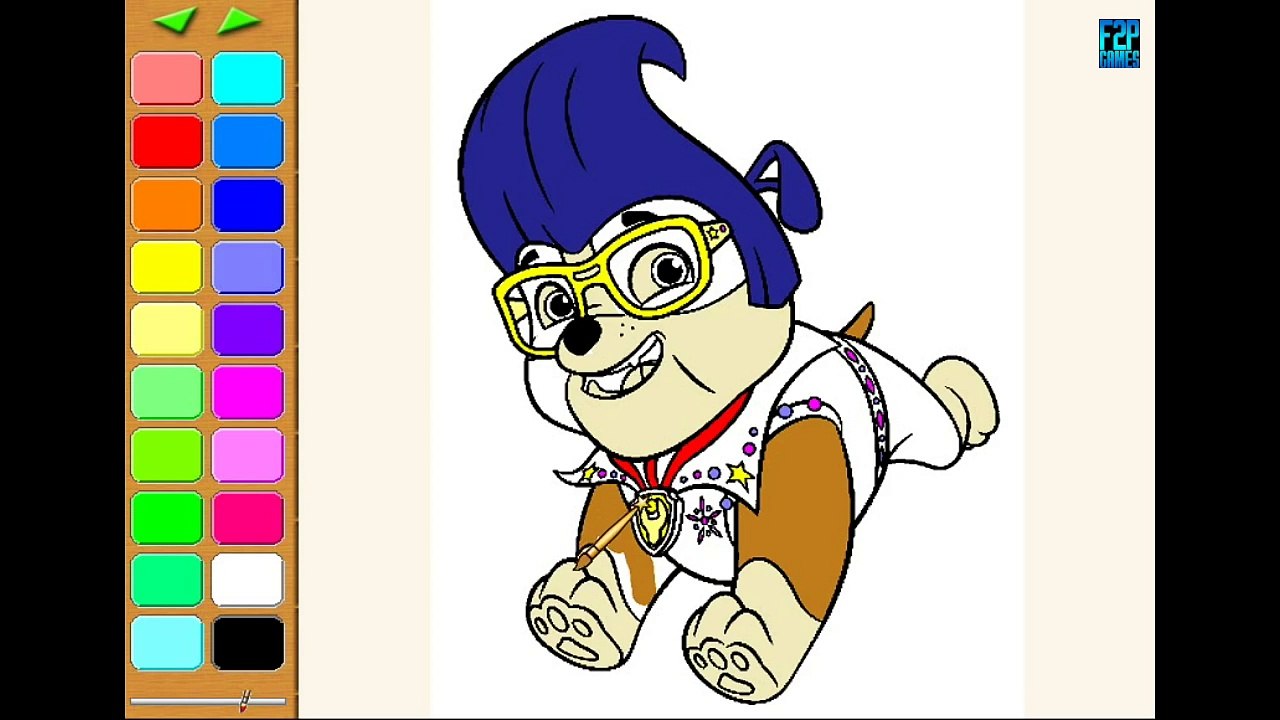 Paw Patrol Coloring Pages for Kids Coloring Games ► Paw Patrol Halloween Rubble Coloring Book