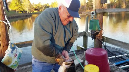 Record-Breaking Bass Caught by Hand