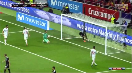 Nicolas Otamendi Goal HD - Spain 2 - 1 Argentina - 27.03.2018 (Full Replay)