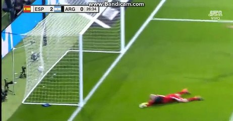 Goal Isco (2-0) Spain vs Argentina