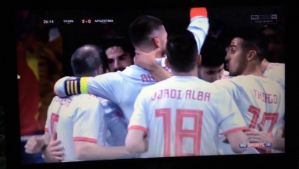 Isco goal! Spain vs Argentina 2-0 27th march 2018