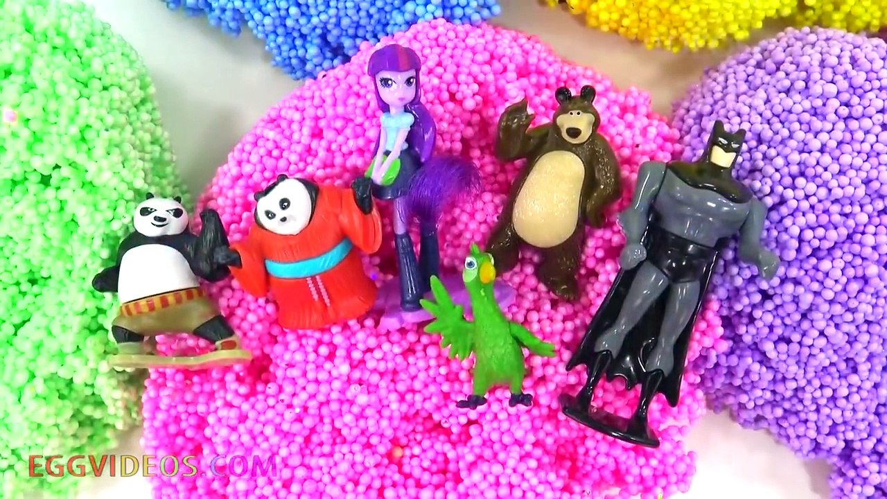 Foam Surprise Eggs Superhero Mickey Mouse Clubhouse Finger Family Nursery Rhymes Microwave Pez Toys