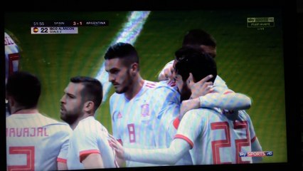 Isco goal! Spain vs Argentina 3-1 (27th march 2018)goal highlights
