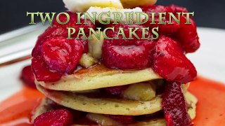 Best Ever 2 Ingredient EASY Pancakes Recipe (No dairy or eggs)