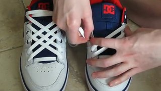 Cool How To Diagonal Lace Your Shoes with No Bow