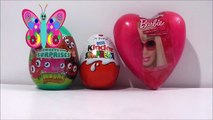 Huevos sorpresa en español huevo kinder sorpresa, caja sorpresa la muñeca Barbie y huevo de Moshi Mo