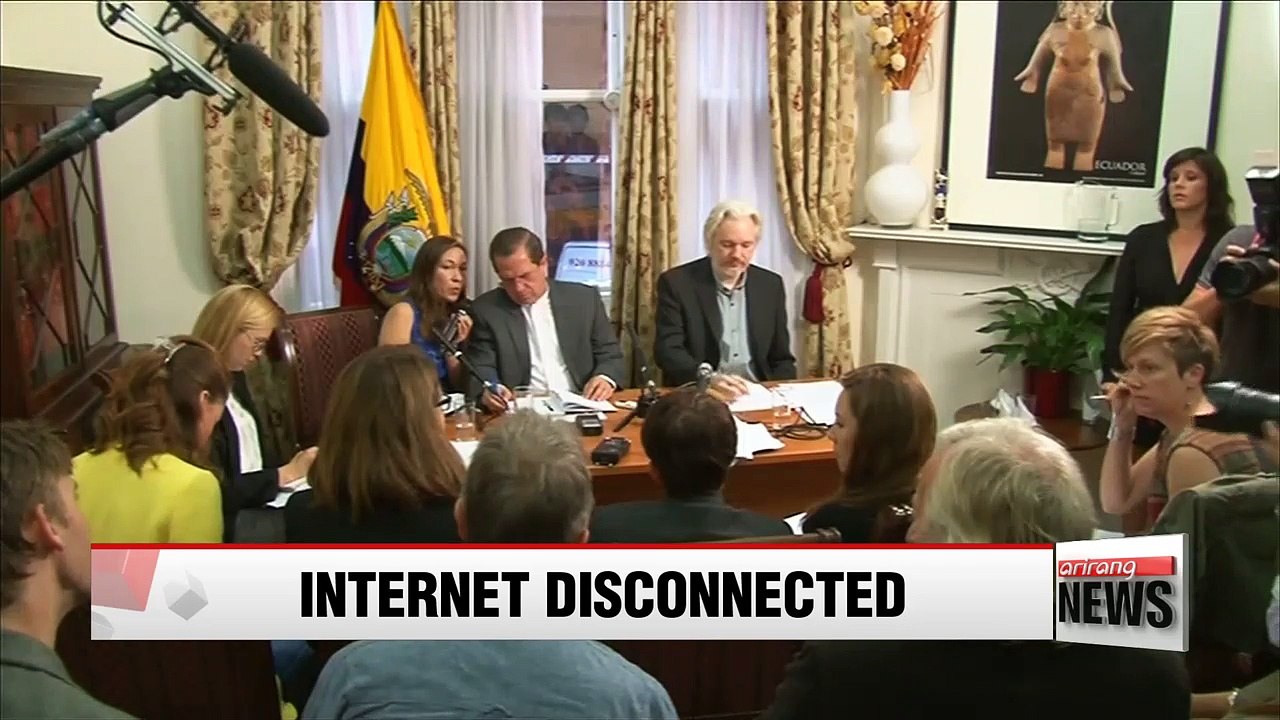 Ecuador cuts WikiLeaks founder Assange's internet at embassy in London