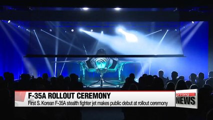 First S. Korean F-35A stealth fighter aircraft makes public debut at rollout ceremony