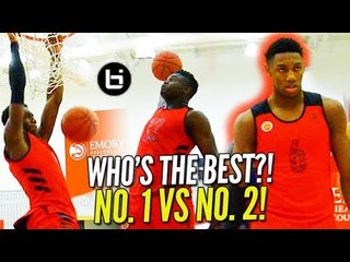 " 1 ON 1" to PROVE WHO'S BEST?!  Zion Williamson vs RJ Barrett HIGHLIGHT MCDAAG Day 2 Practice!