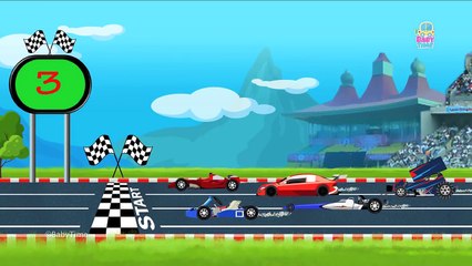 Sports Cars & Bikes Racing | Elearning Vehicles Names & Sounds for Kids - Baby Time