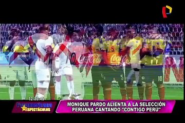 Monique Pardo alienta a la ‘bicolor’ con cover de ‘Contigo Perú’