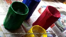 How To Make A Colorful Roll Pen Holder  - DIY Crafts Tutorial - Guidecentral