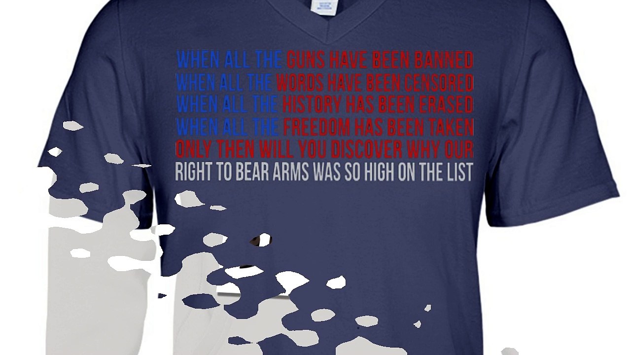 When all the guns have been banned shirt, v-neck and long sleeve tee