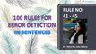 100 Rules for Error Detection in Sentences in Hindi - Rule 41 to 45 by Niharika John Mehra