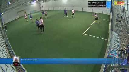 But de Nicolas  (1-2) - LES GARS LACTICS Vs POMPIERS DE POITIERS - 27/03/18 20:00 - LIGUE 1