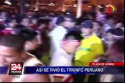 Peruanos celebraron triunfo de la 'Blanquirroja' ante Islandia en distintos puntos de la capital