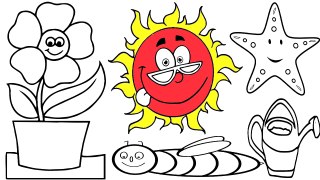 Summer Coloring Pages | Learning Coloring | Learn Colors for Children