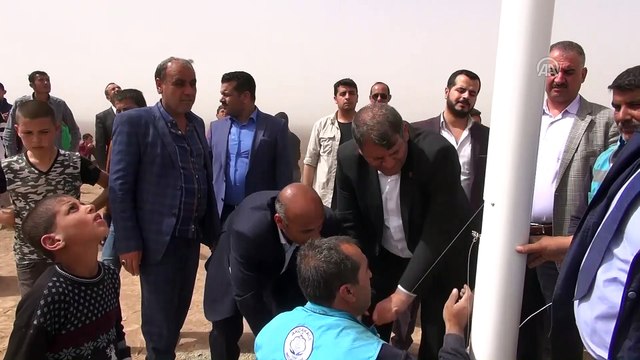 Suriye sınırına 6 metrelik Türk bayrağı - ŞANLIURFA