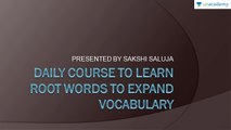 Root Words in English Vocabulary - Daily Course To Build Your Vocabulary Part 32