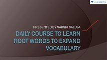 Root Words in English Vocabulary - Daily Course To Build Your Vocabulary Part 12