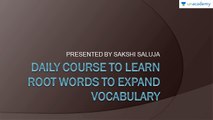 Root Words in English Vocabulary - Daily Course To Build Your Vocabulary Part 11