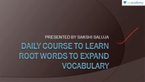 Root Words in English Vocabulary - Daily Course To Build Your Vocabulary Part 9