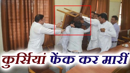 VIDEO: नगरपालिका परिषद की मीटिंग में सभासदों के बीच जमकर हुई मारपीट, चली कुर्सियां
