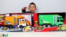 Garbage Trucks Toys Unboxing And Playing With Jelly Beans Ckn