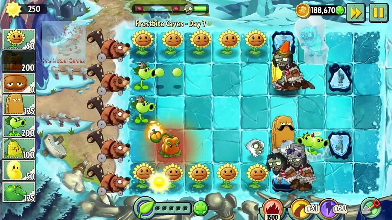 Plants vs Zombies 2: Frostbite Caves Day 7 - Freeze Imp