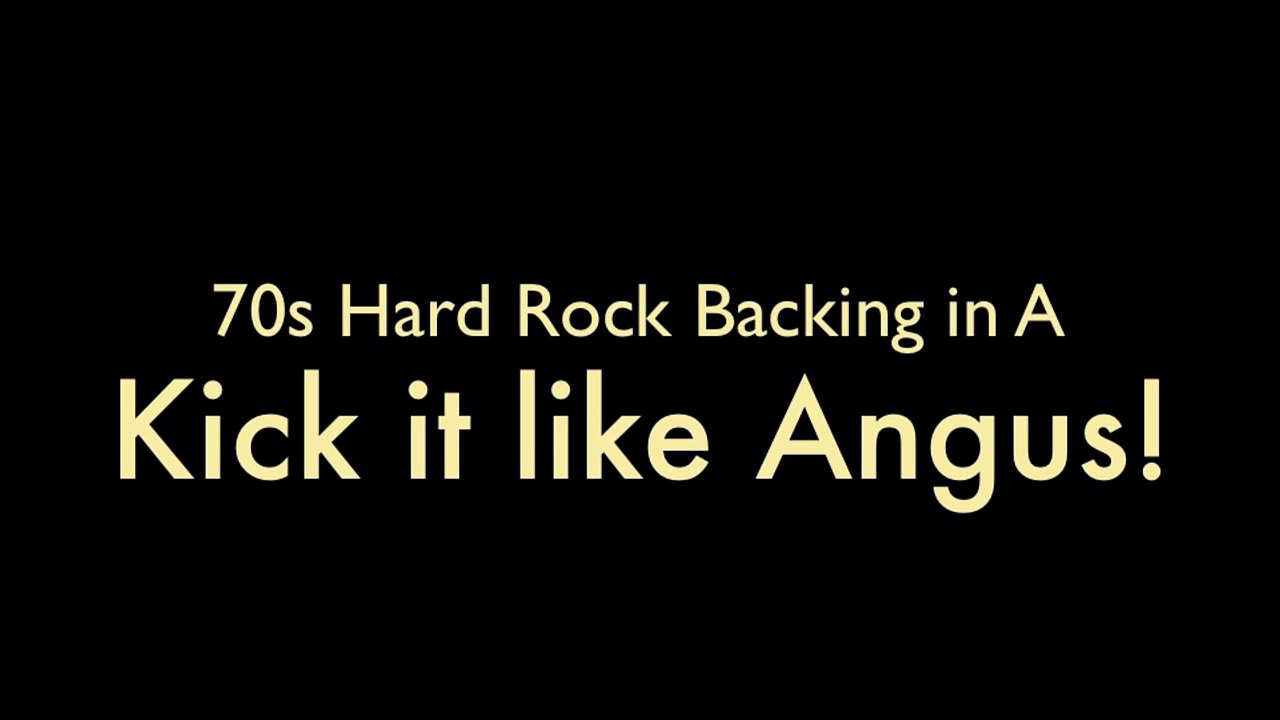 70s Hard Rock Guitar Backing Track in A - Kick it like Angus! [HD Audio]