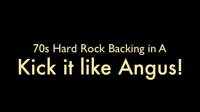 70s Hard Rock Guitar Backing Track in A - Kick it like Angus! [HD Audio]