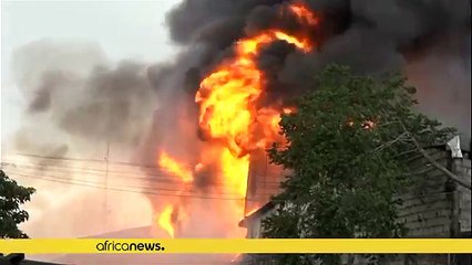 Fire engulfs Abidjan industrial zone