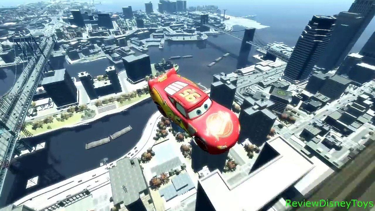 Lightning Mcqueen cars Disney and Elsa from Frozen Pixar