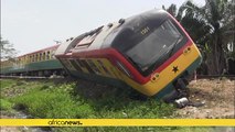 [Photos] Train derails in Ghana, injuries reported