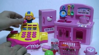 헬로 키티 주방놀이 장난감 Hello Kitty Kitchen Toys 뽀로로 슈퍼마켓