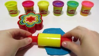 Учим цвета на английском с пластилином c блёстками Play-Doh Sparkle и формочками.