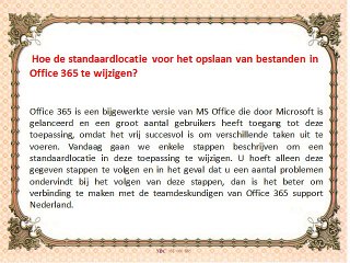 Hoe de standaardlocatie voor het opslaan van bestanden in Office 365 te wijzigen