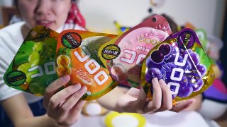 日本話題軟糖コロロ出新口味啦（哈密瓜口味） 跟舊的比比哪一個好吃？｜UHA味覺糖大比拼