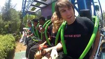 Lex Luthor Drop Of Doom Worlds Tallest Drop Ride Rider POV Six Flags Magic Mountain